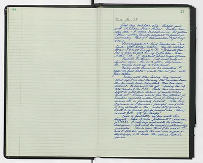 Handwritten journal entry for January 28, 1969