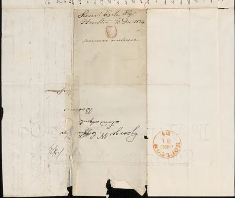 Samuel Cook to George Coffin, 30 December 1834