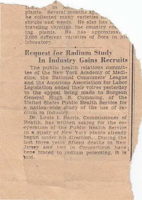 Newspaper Clipping, no date