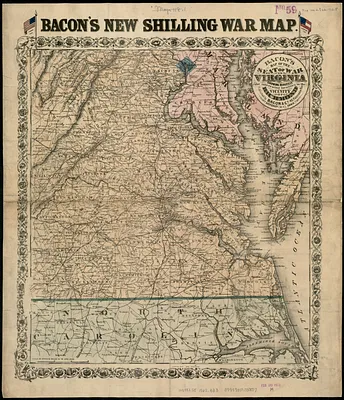 Bacon's Map of the seat of war in Virginia