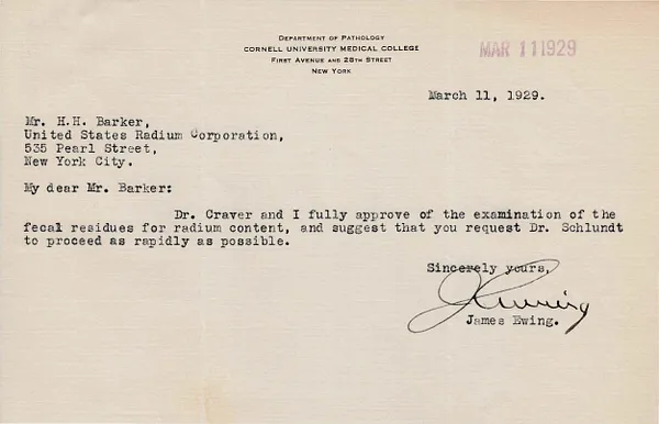 Letters Received to H.H. Barker, March 11, 1929