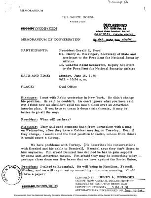 June 16, 1975 - Ford, Kissinger