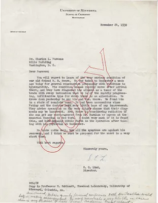 Letters Received to Dr. Charles L. Parsons, November 24, 1930