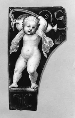Plaque with Putto Supporting a Vase