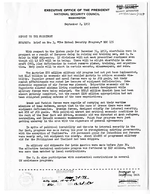 Report to President Harry S. Truman from the National Security Council