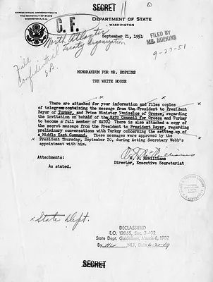 Memorandum from W. J. McWilliams to William Hopkins with Attachments