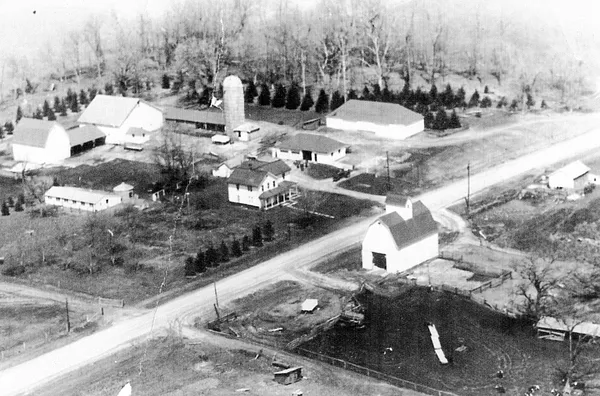 Aerial View of Rural Farmstead, 1942