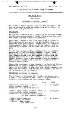 Transfers of Federal Property Fact Sheet