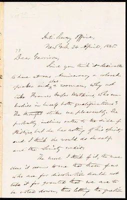 Letter from Oliver Johnson, New York, [N.Y.], to William Lloyd Garrison, 24 April, 1865