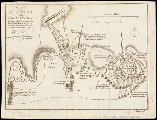 Plan of St. Lucia, in the West Indies