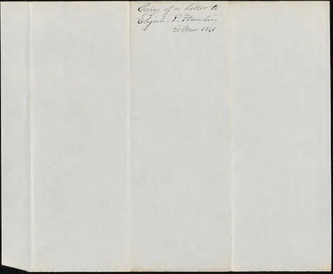 George Coffin to E.L. Hamlin, 20 March 1841