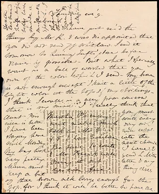 Letter from Anne Warren Weston to Debora Weston, Thursday eve'g, [183-?]