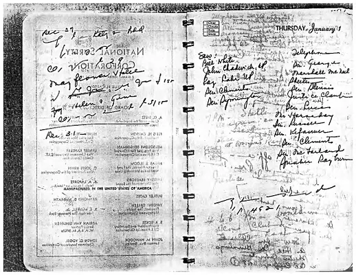 Lyndon Johnson's 1953 Desk Diary, beginning 1/1/1953