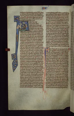 Historiated Initial ""A"" with Daniel and the Lions
