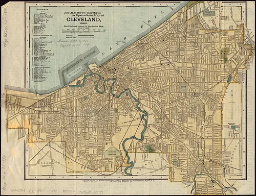 The Matthews-Northrup up-to-date map of Cleveland, Ohio