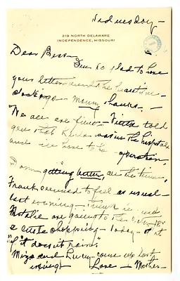 Letter from Madge Gates Wallace to Bess W. Truman