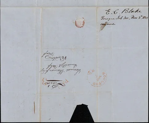 E. C. Blake to Samuel Warner, 3 November 1851