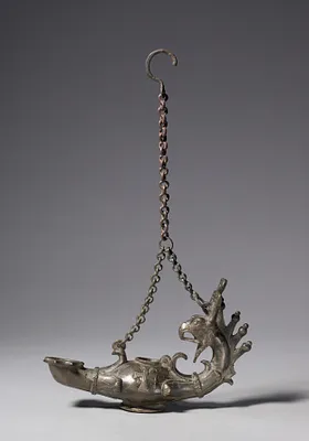 Lamp with Griffin-Head Handle