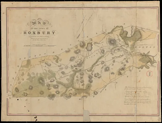 Plan of Roxbury made by John G. Hales, dated 1830