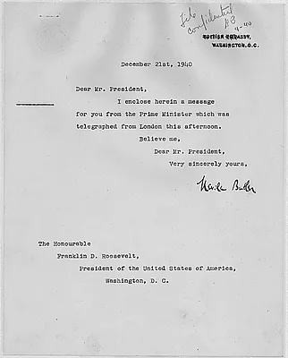 Neville Butler to Franklin D. Roosevelt