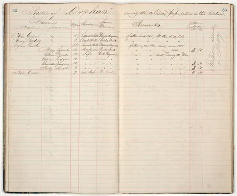 "Rosters of Orphan" Among the Colored Population in the District