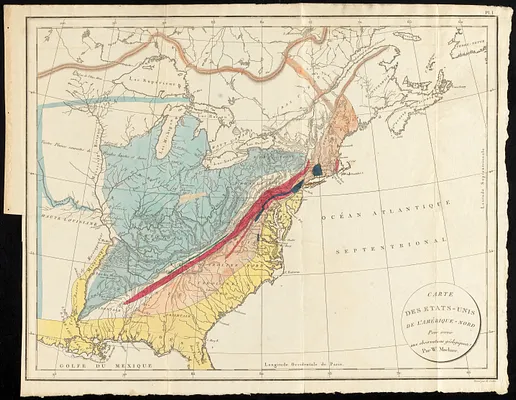 Carte des Etats-Unis de l'Amérique-Nord