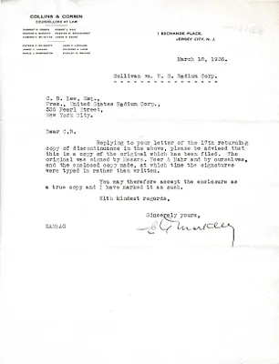 Letters Received to C.B. Lee, March 18, 1936