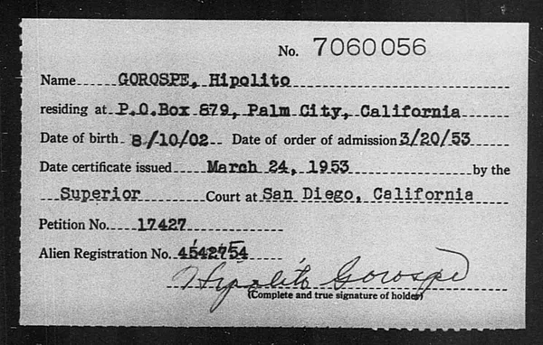Gorospe, Hipolito - 1953