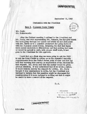 Memorandum of Conversation with Secretary of State Dean Acheson and President Harry S. Truman