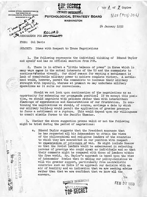 Memorandum from Paul C. Davis for the File