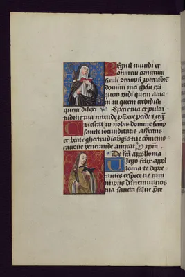 Saint Gertrude with Saint Apollonia Below