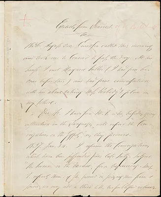Amos Bronson Alcott copied extracts from diary about Margaret Fuller dated between 2 Aug 1836 and 2 Jan 1851