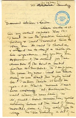Letter from Katherine Fite to Mr. and Mrs. Emerson Fite