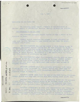 Memorandum for President Harry S. Truman