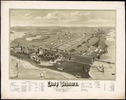 Camp Wetmore, R.I. brigade militia, July 7th to 11th, 1885, Oakland Beach