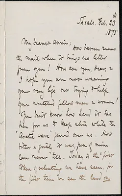 Celia Thaxter autograph letter signed to Annie Fields, Shoals, [N.H.], 23 February 1875