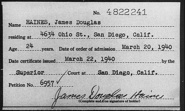 Haines, James Douglas - 1940