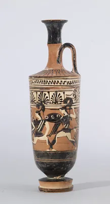 Lekythos with Three Amazons and Herakles