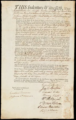 William Badger indentured to apprentice with Joseph Hoyt of Newburyport, 1 June 1797