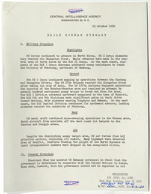 Memorandum, Daily Korean Summary