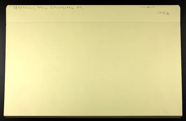 Heilman, Mrs. Charlotte M. (1 of 2)