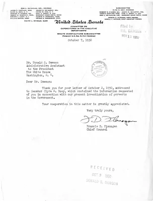Letter from Francis D. Flanagan to Donald S. Dawson