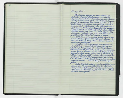 Handwritten journal entry for February 7, 1969