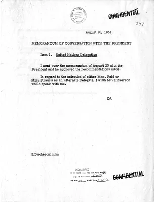 Memorandum of Conversation with Secretary of State Dean Acheson and President Harry S. Truman