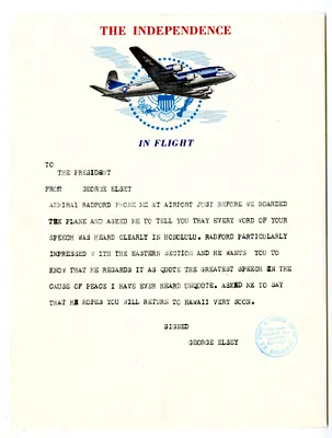 Message from George Elsey to President Harry S. Truman