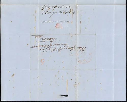 G. W. and William Towle to George Coffin, 28 September 1849