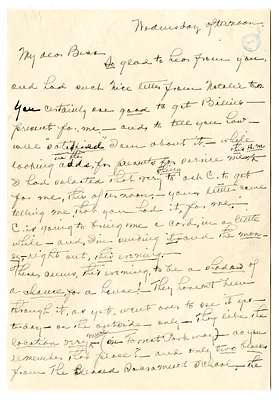 Letter from Madge Gates Wallace to Bess W. Truman