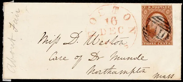 Letter from Anne Warren Weston, [Boston], to Debora Weston, Monday Evening, 15th [Dec. 1843?]