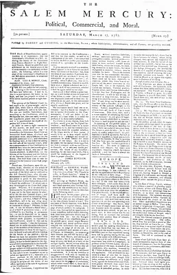 The Salem Mercury: Political, Commercial, and Moral