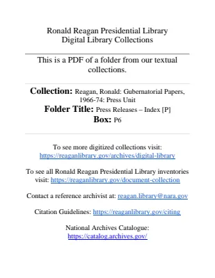 Press Releases - Index [P]